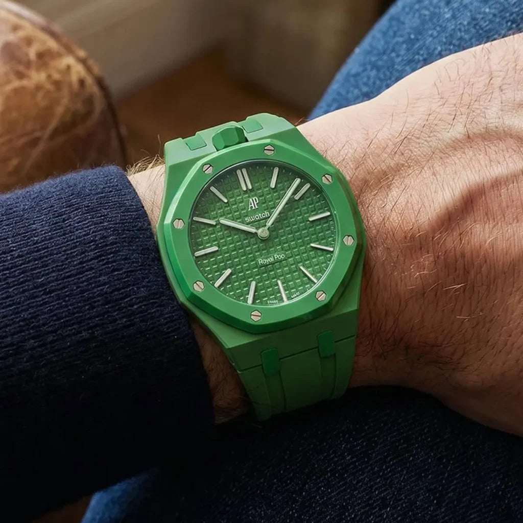 Green Eight Swatch x AP Royal Pop Automatic Watch & Strap