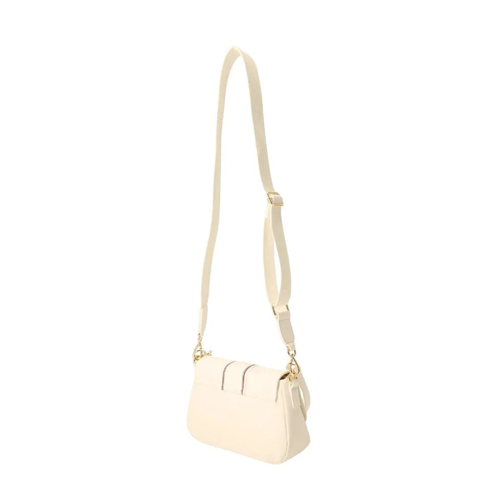 Tommy Hilfiger Signature Stripe Shoulder Bag – Elegant Off-White, Versatile Dual-Strap Design #6