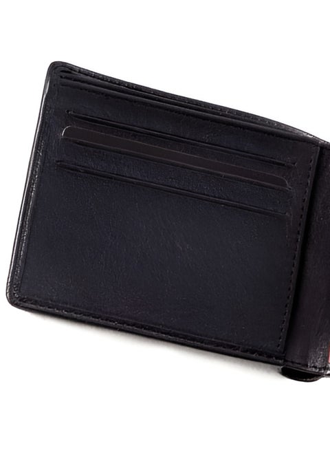HUGO Men’s Embossed Logo Leather Wallet - Black #5