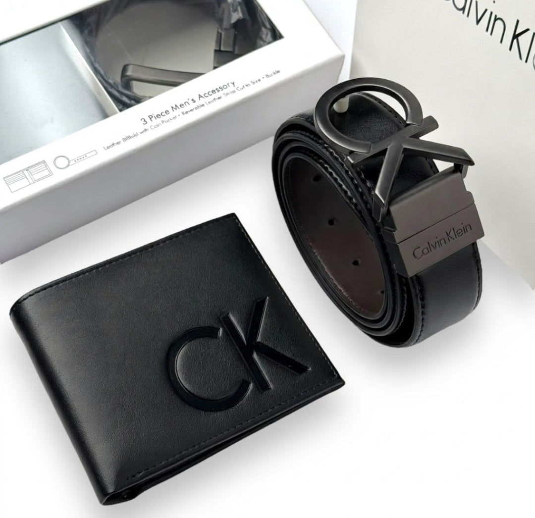 Calvin Klein Leather Belt & Wallet Gift Set #2