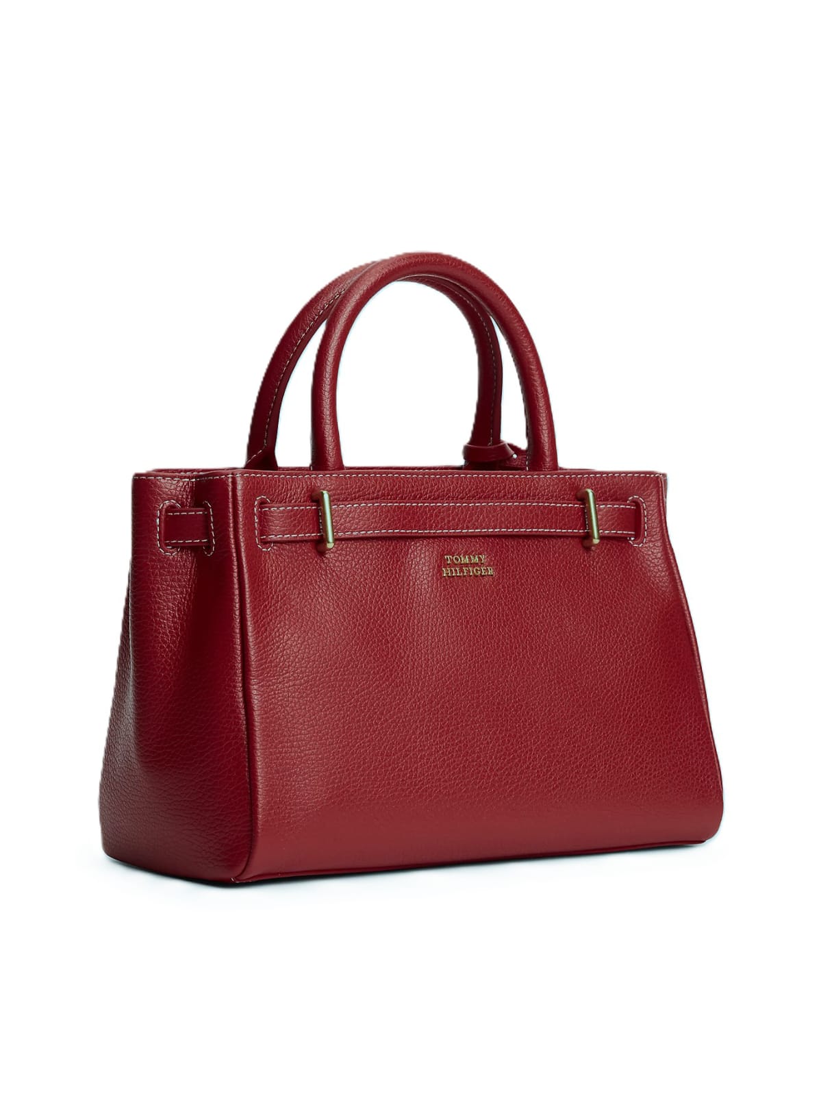 Tommy Hilfiger Locked Satchel – Deep Cherry Red #18