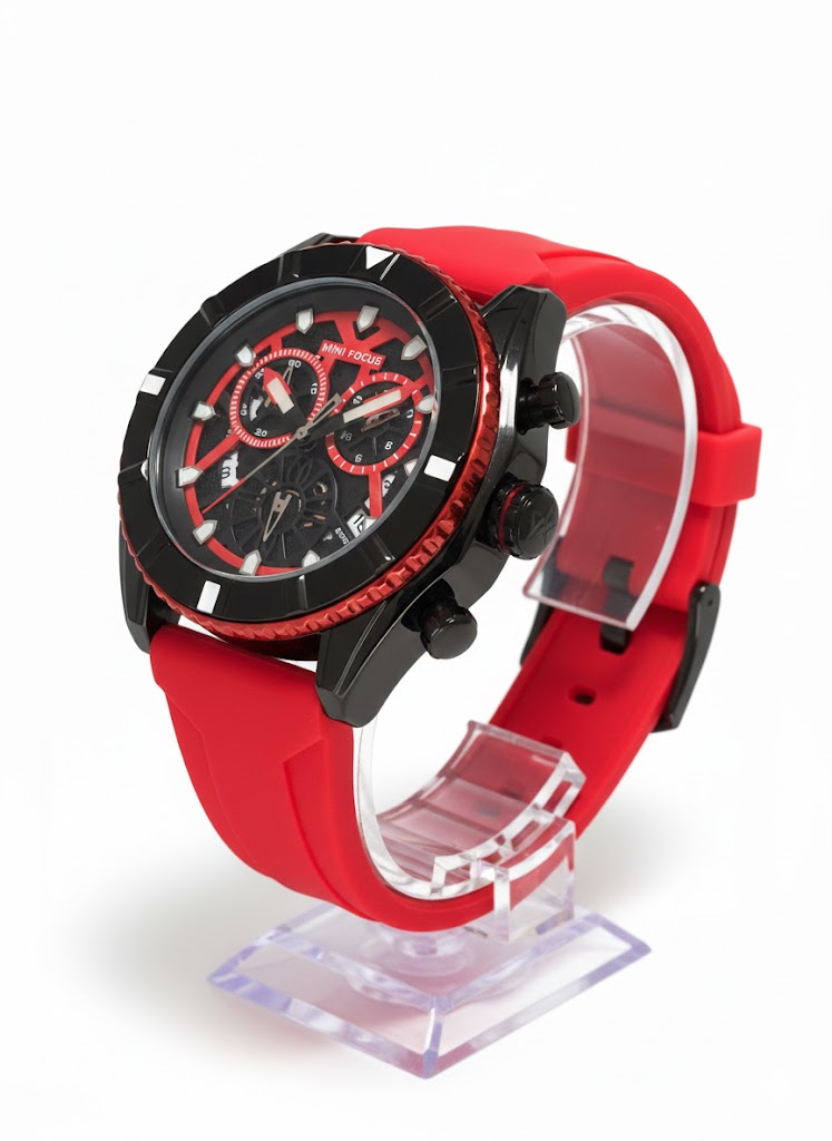 Elevate Your Wrist Game with the Mini Focus MF2209G | Bold Red & Black