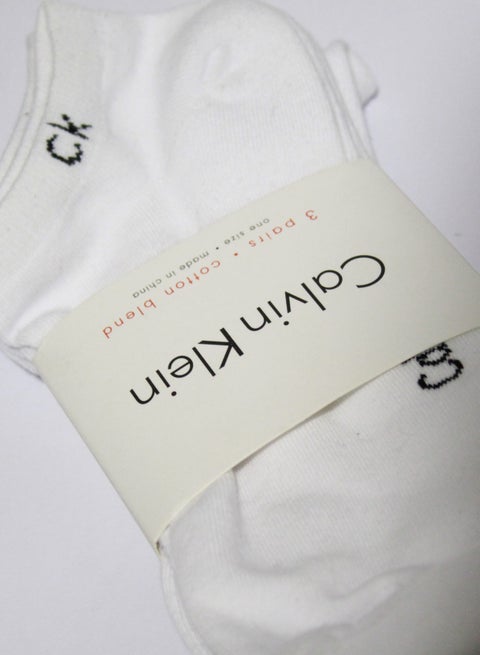 Calvin Klein Combed Cotton Ankle Socks (3-Pair Pack) – Black & Red Detail, Unisex Everyday Comfort #12