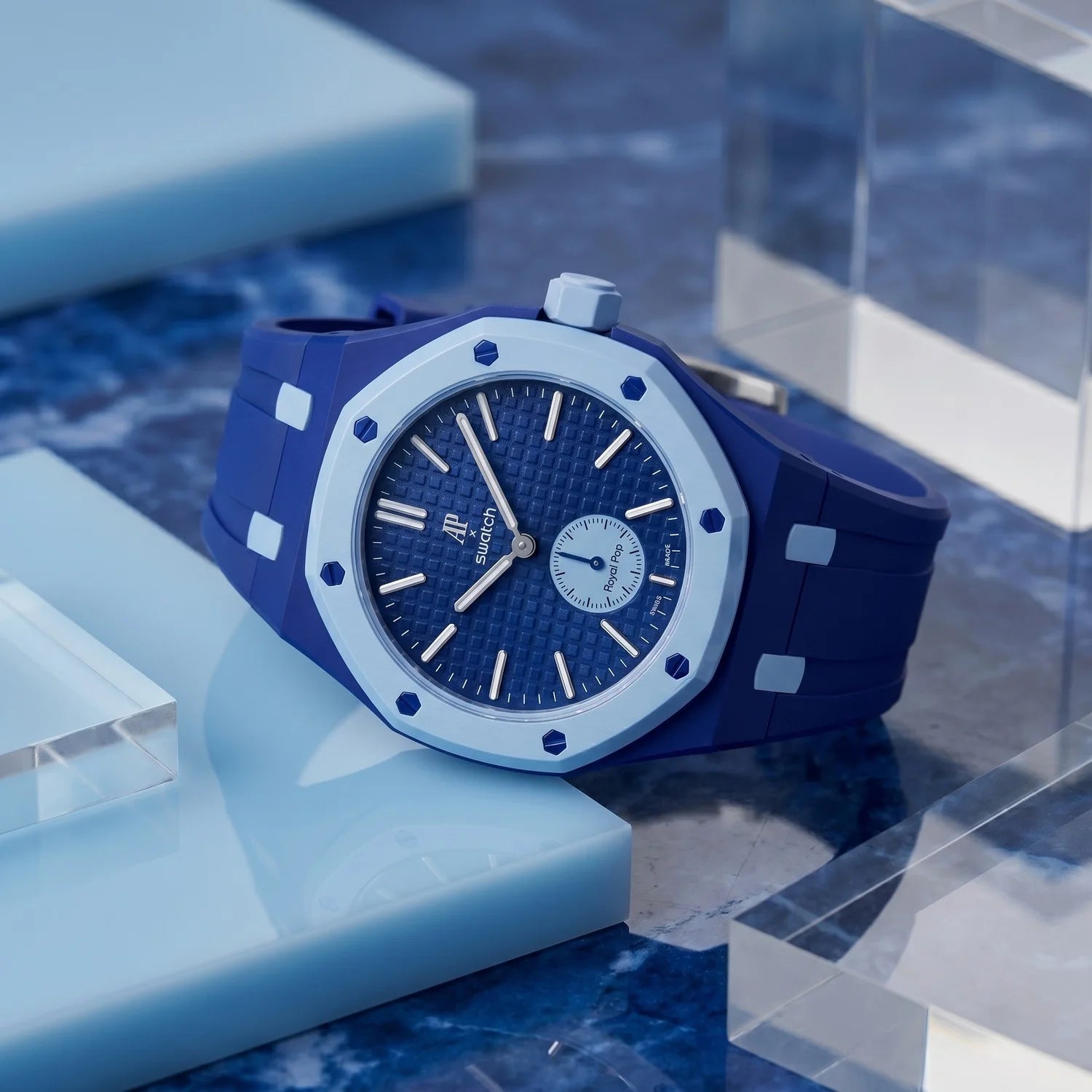 Lan Ba Swatch x AP Royal Pop Automatic Watch & Strap