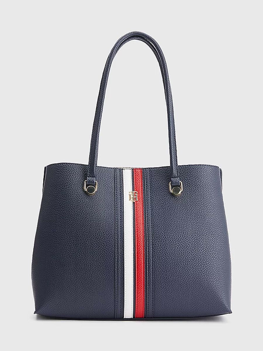 Tommy Hilfiger Navy Striped Tote Bag #46