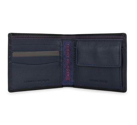 Tommy Hilfiger Men's Smooth Leather Wallet - Classic Black #79