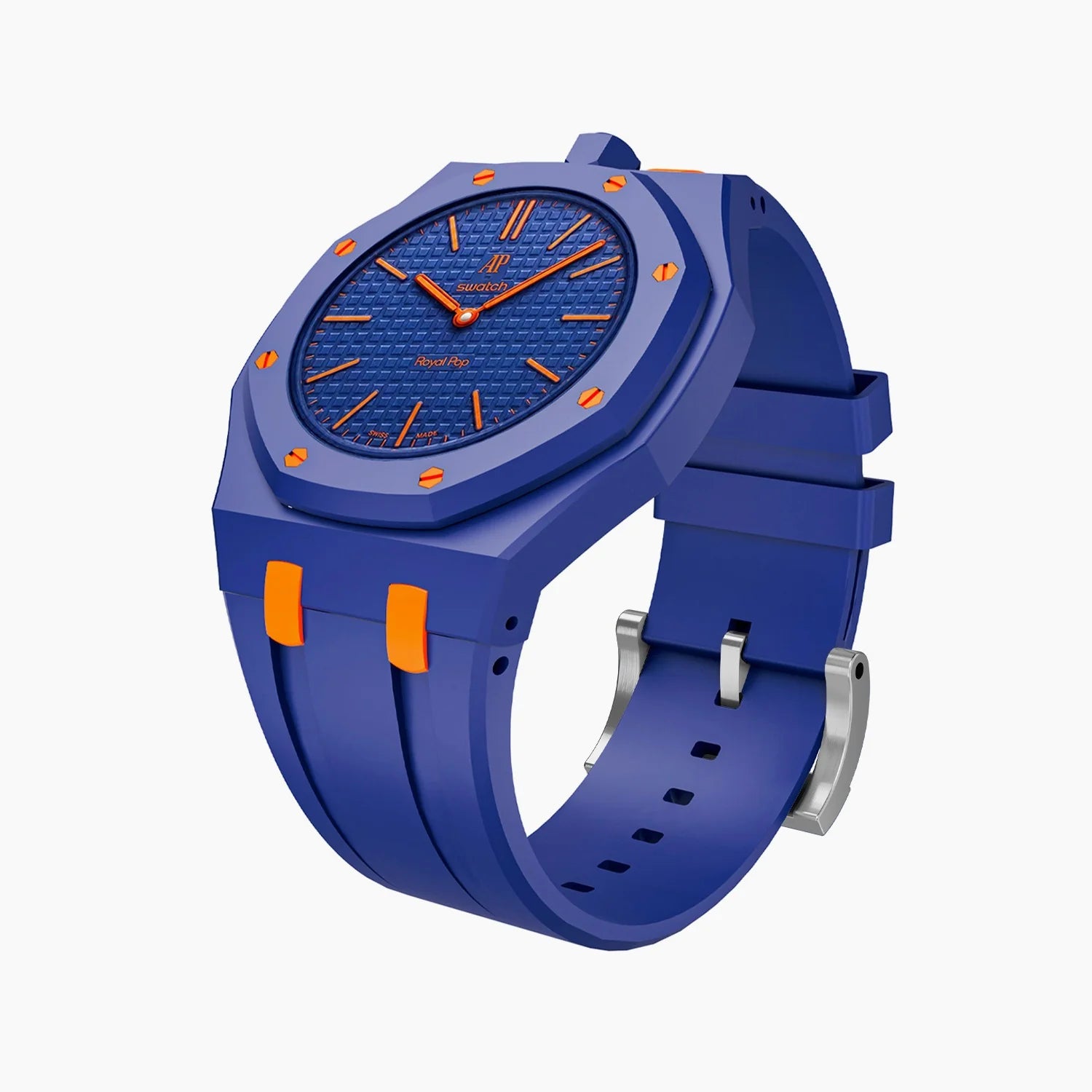 Huit Blanc Swatch x AP Royal Pop Automatic Watch & Strap