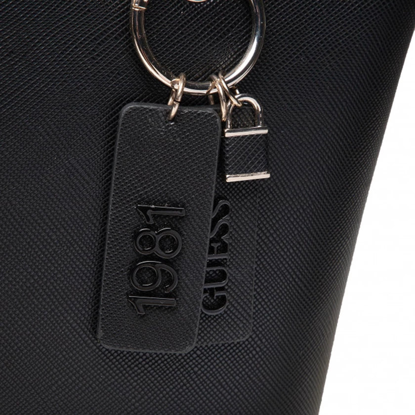 Guess Saffiano Tote Bag – Classic Black Leather Finish, Professional & Chic #7