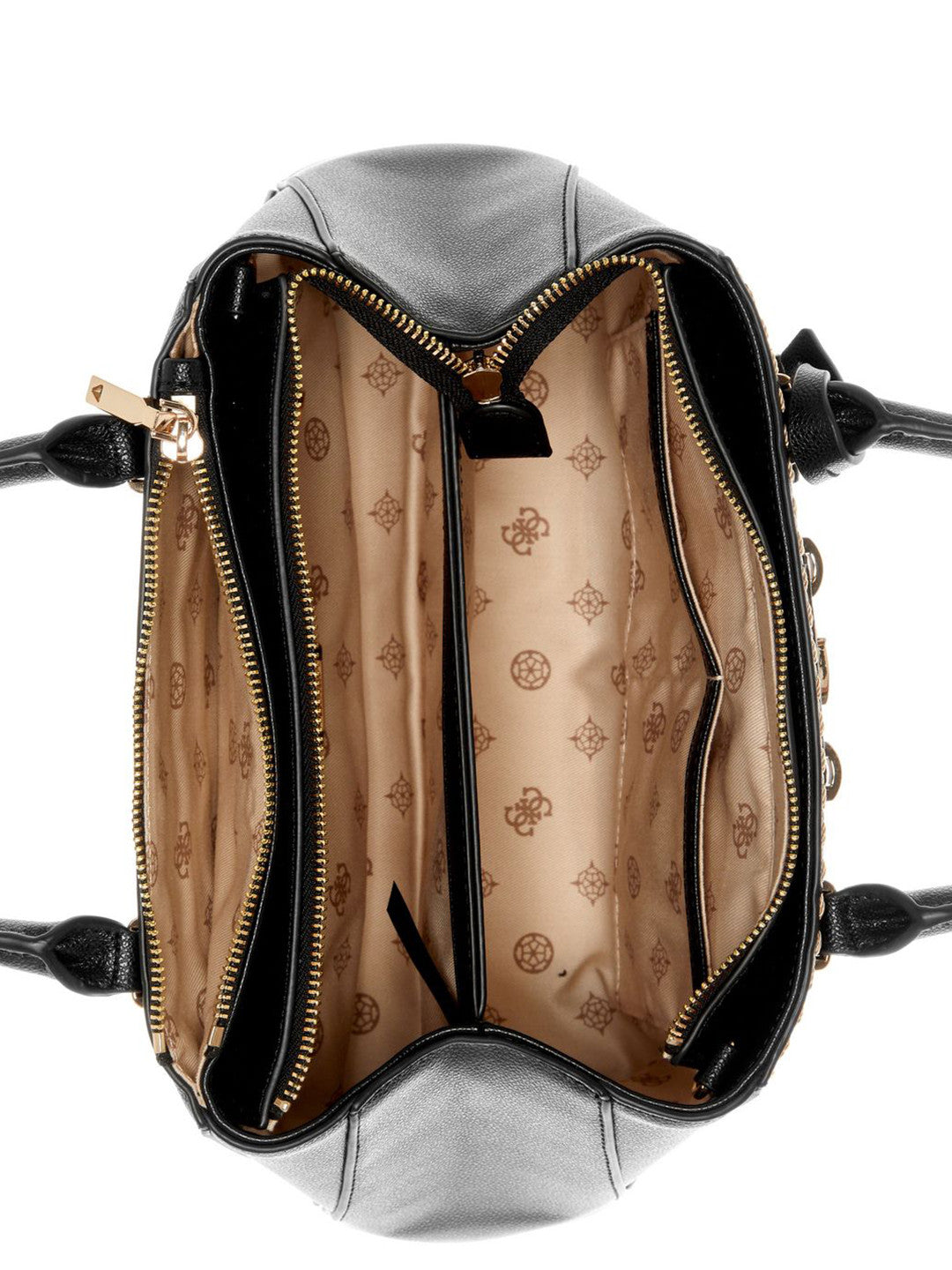 GUESS Structured Top Handle Satchel with Gold Stitching #27