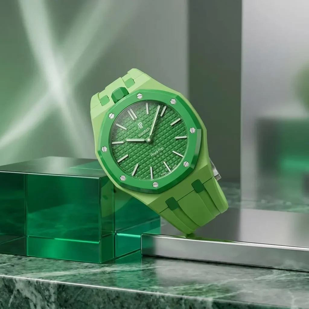 Green Eight Swatch x AP Royal Pop Automatic Watch & Strap