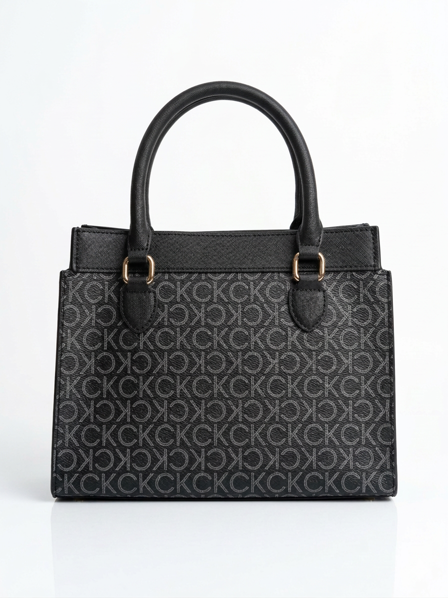 Calvin Klein Monogram Satchel - Classic Midnight Black #07