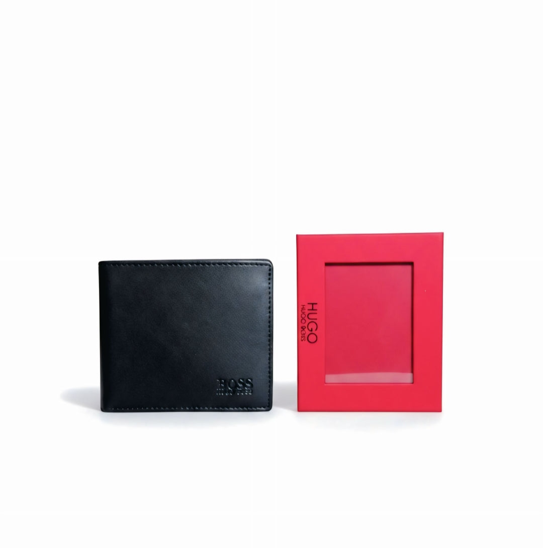 Boss Black Leather Wallet For Men #1