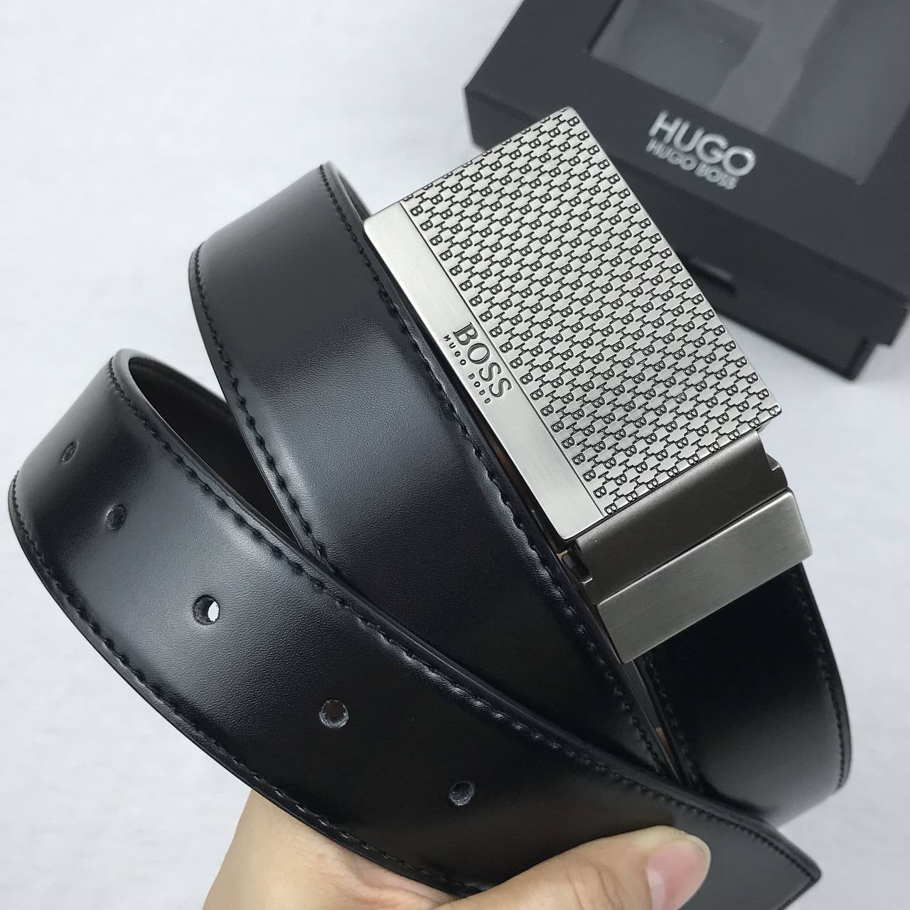 Hugo Boss Men’s Leather Belt  Set | 2-Interchangeable Buckles #1