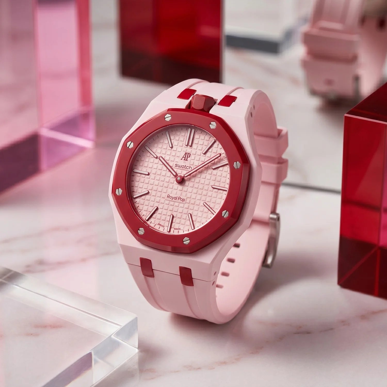 Otto Rosso Swatch x AP Royal Pop Automatic Watch & Strap