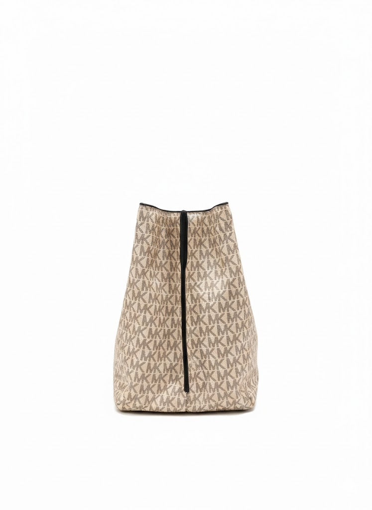 Michael Kors Jet Set Large Logo Shoulder Bag - Vanilla/Acorn #09