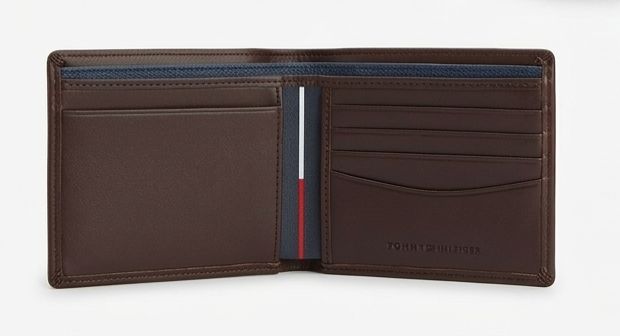 Tommy Hilfiger Men's Wallet & Card Holder Set - Dark Brown #70