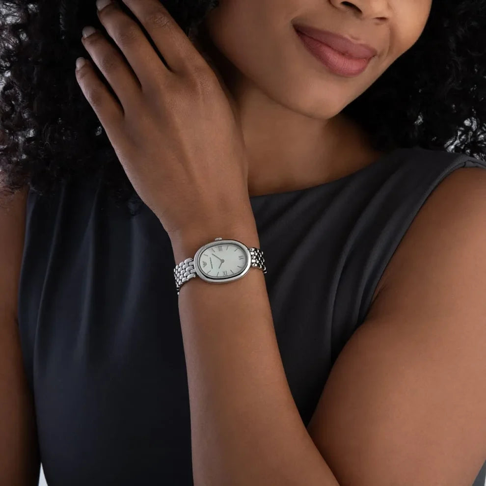 Emporio Armani Ladies' Silver-Tone Watch | Model AR11706