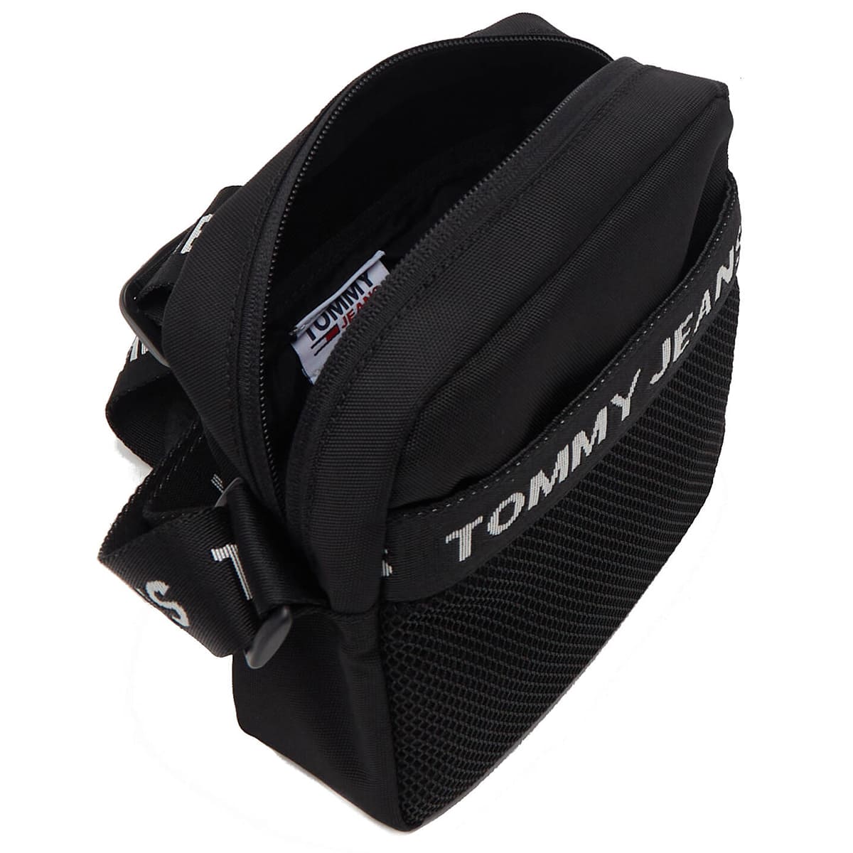 Tommy HilfigerBlack Tech Mesh Crossbody Messenger Bag #46