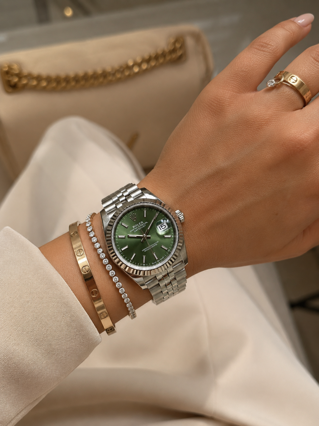 Rolex Datejust Lady - Stunning Olive Green Dial with Classic Markers Rolex-w. 09