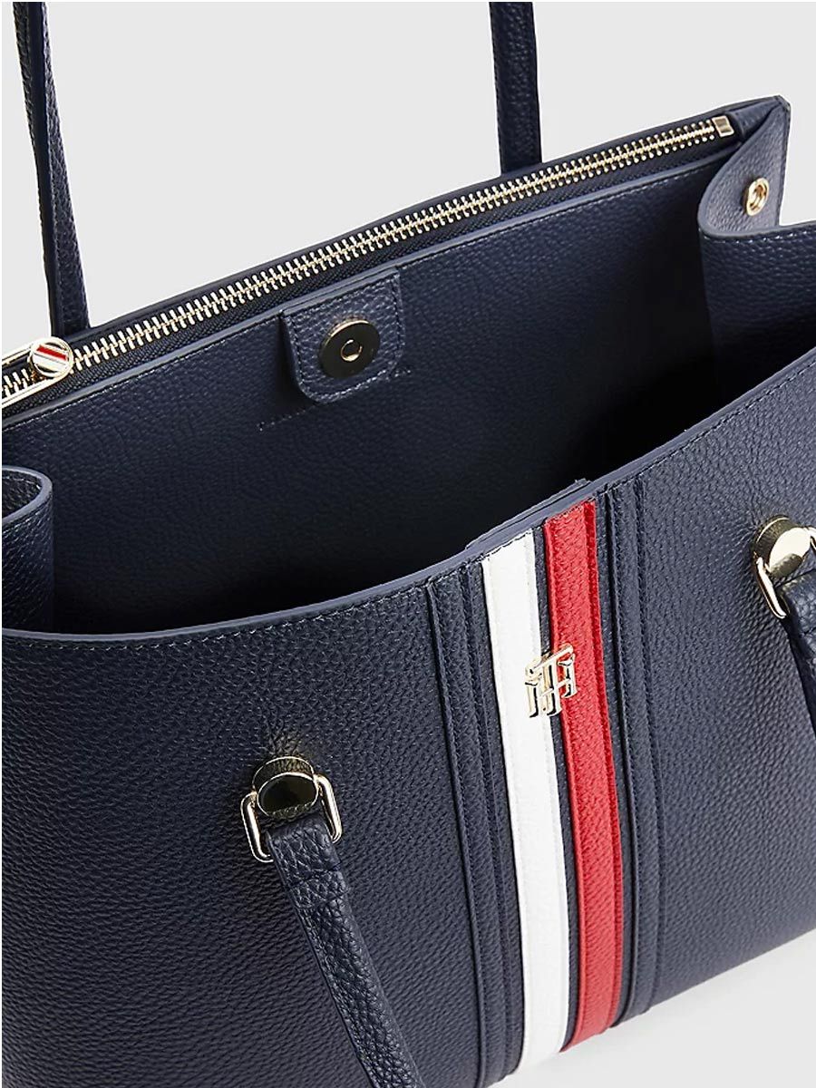 Tommy Hilfiger Navy Striped Tote Bag #46