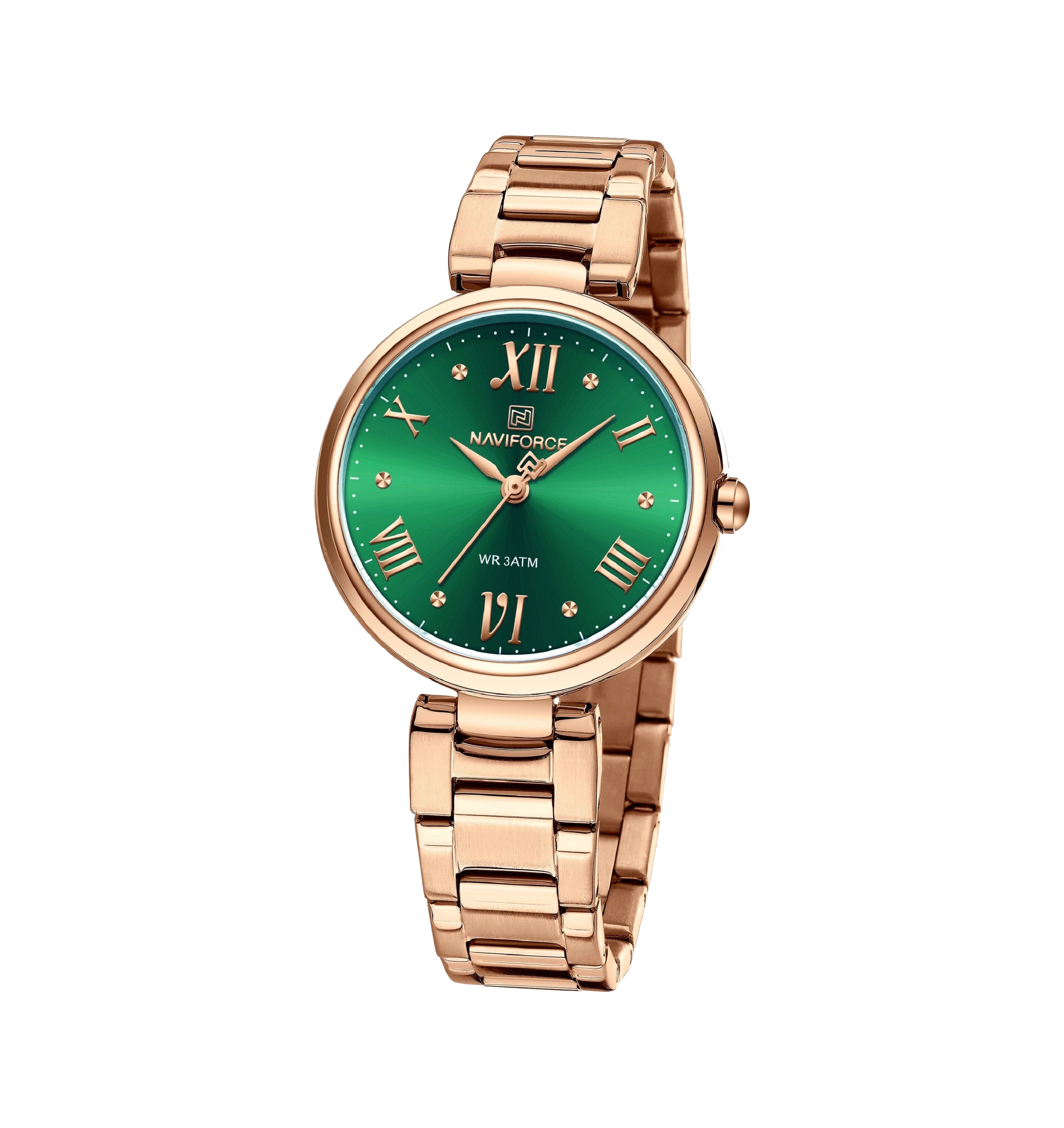 Naviforce Roman Green & Gold-Tone | Model NF5030GRGN