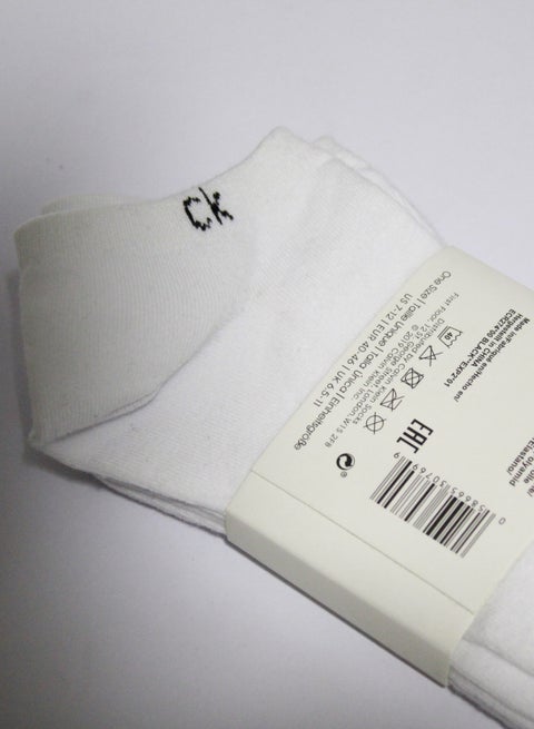 Calvin Klein Combed Cotton Ankle Socks (3-Pair Pack) – Black & Red Detail, Unisex Everyday Comfort #12