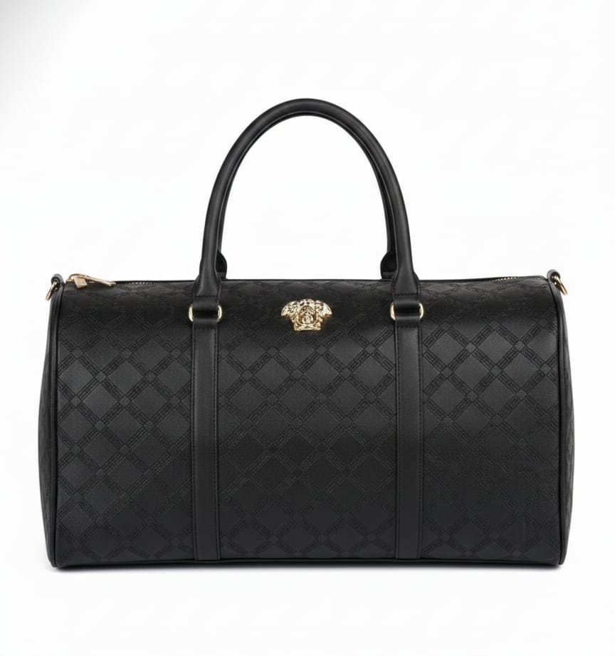 Versace Embossed Medusa Duffel Bag - Black #222