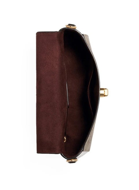 Coach Marlie Top Handle Satchel – Blocked Signature Canvas, Brown #35