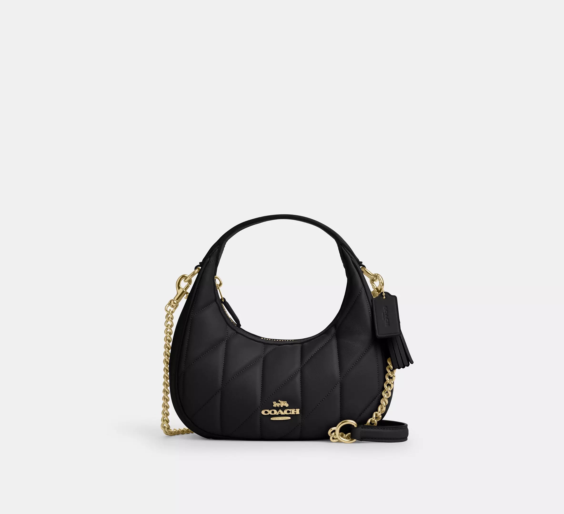 COACH Teri Shoulder Bag in Quilted Black Leather #8