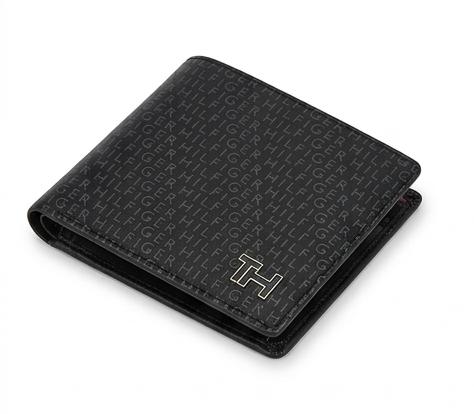 Tommy Hilfiger Men's Printed Monogram Wallet - Black #80