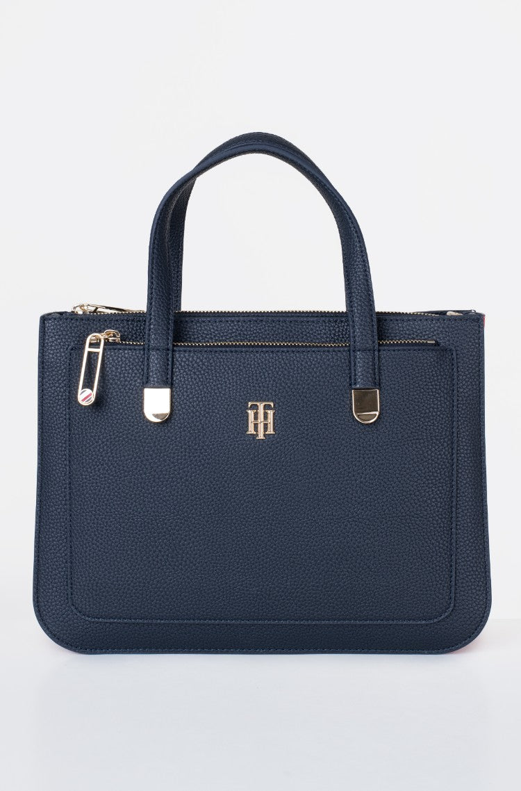 Tommy Hilfiger Navy & Red Color-Block Satchel #45