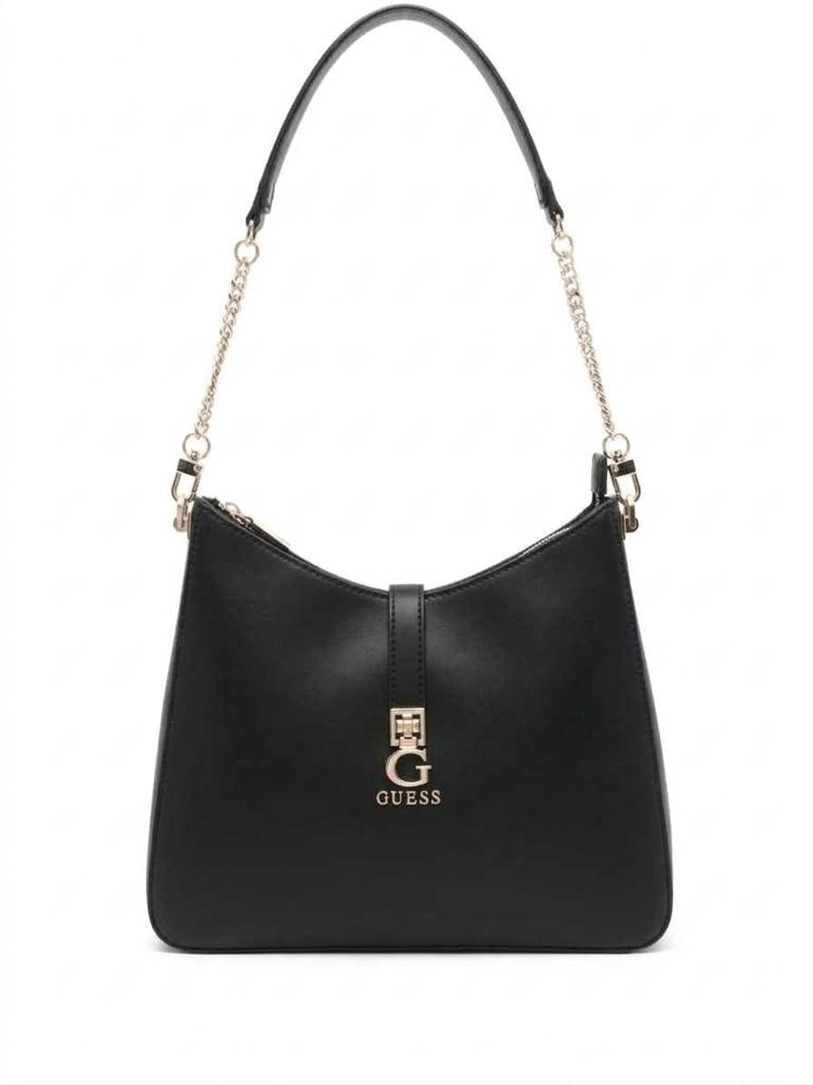 Guess Saffiano Hobo Bag – Classic Midnight Black #165