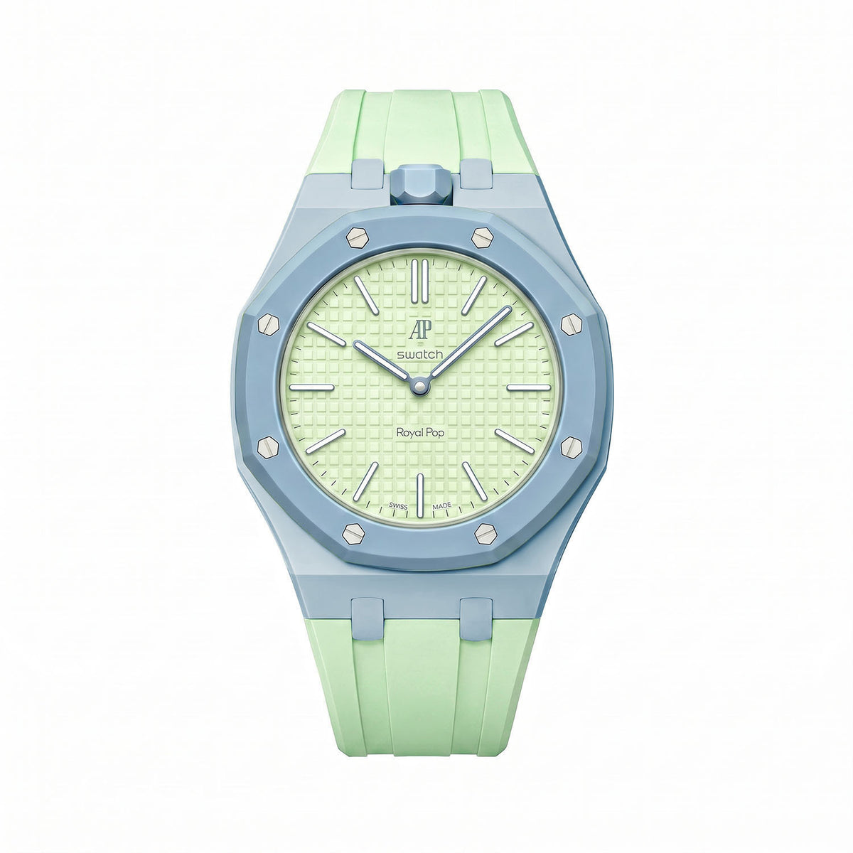 Green Blue Swatch x AP Royal Pop Automatic Watch & Strap