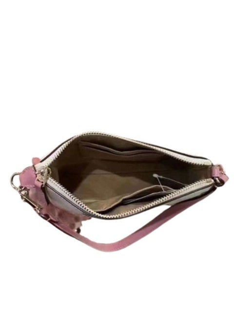Coach Nolita 19 Wristlet in Signature Canvas with Heart Petal Print & Extended Chain – Light Khaki Multi #36