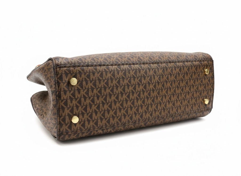 Michael Kors Jet Set Large Logo Shoulder Bag - Brown/Acorn #12