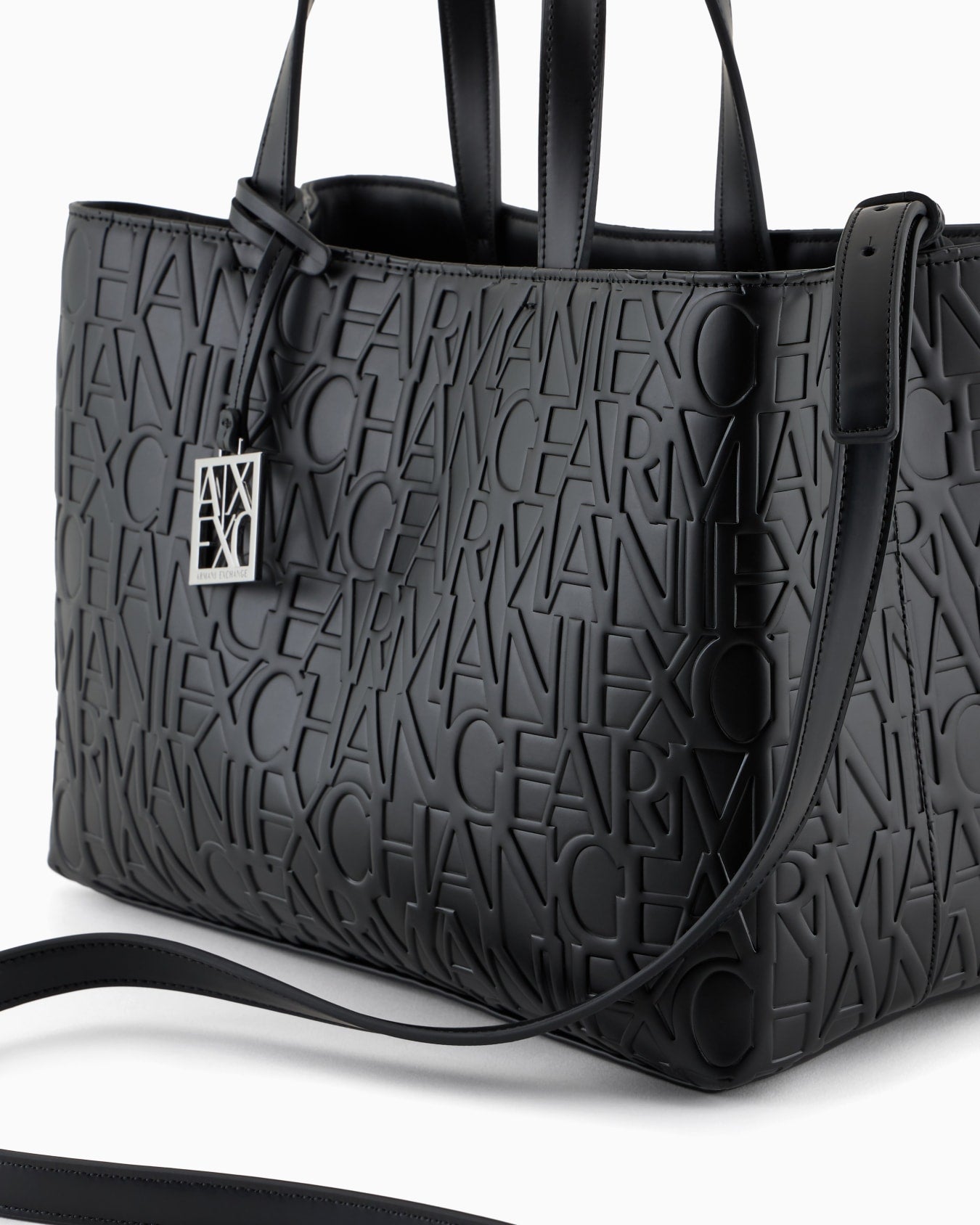 A|X Armani Exchange Medium Tote Bag – Embossed Logo Design, Everyday Chic Style #13