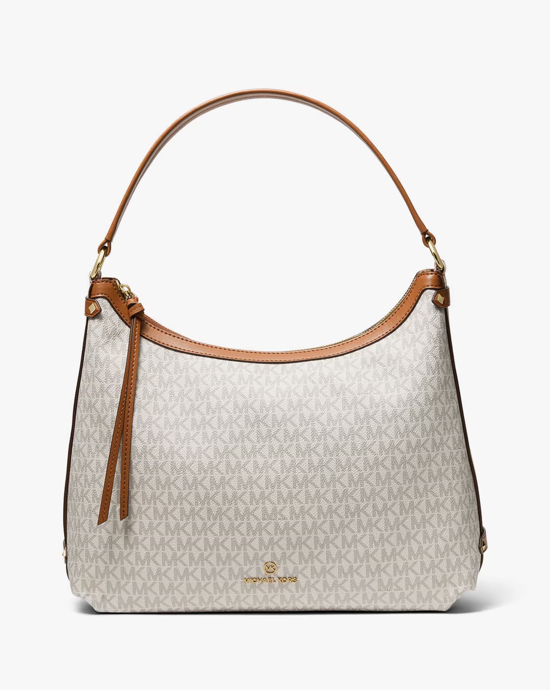 Michael Kors Jet Set Large Logo Shoulder Bag - Vanilla/Acorn #11