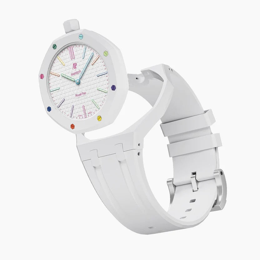 Huit Blanc Swatch x AP Royal Pop Automatic Watch & Strap