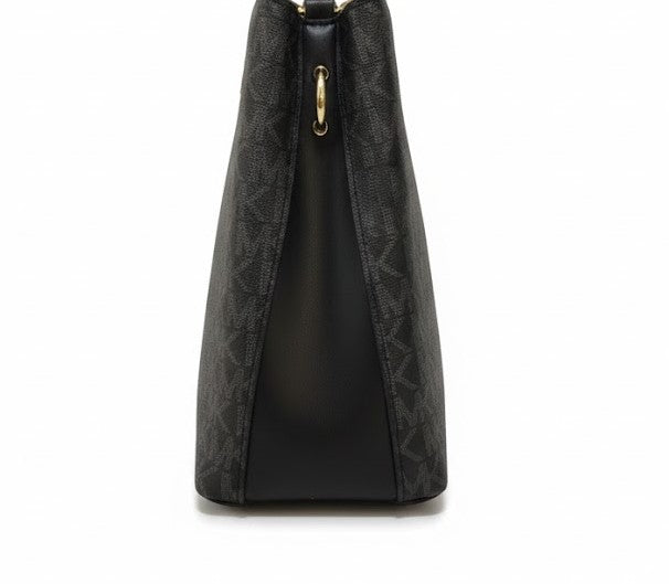 Michael Kors Jet Set Large Logo Shoulder Bag - Black #08