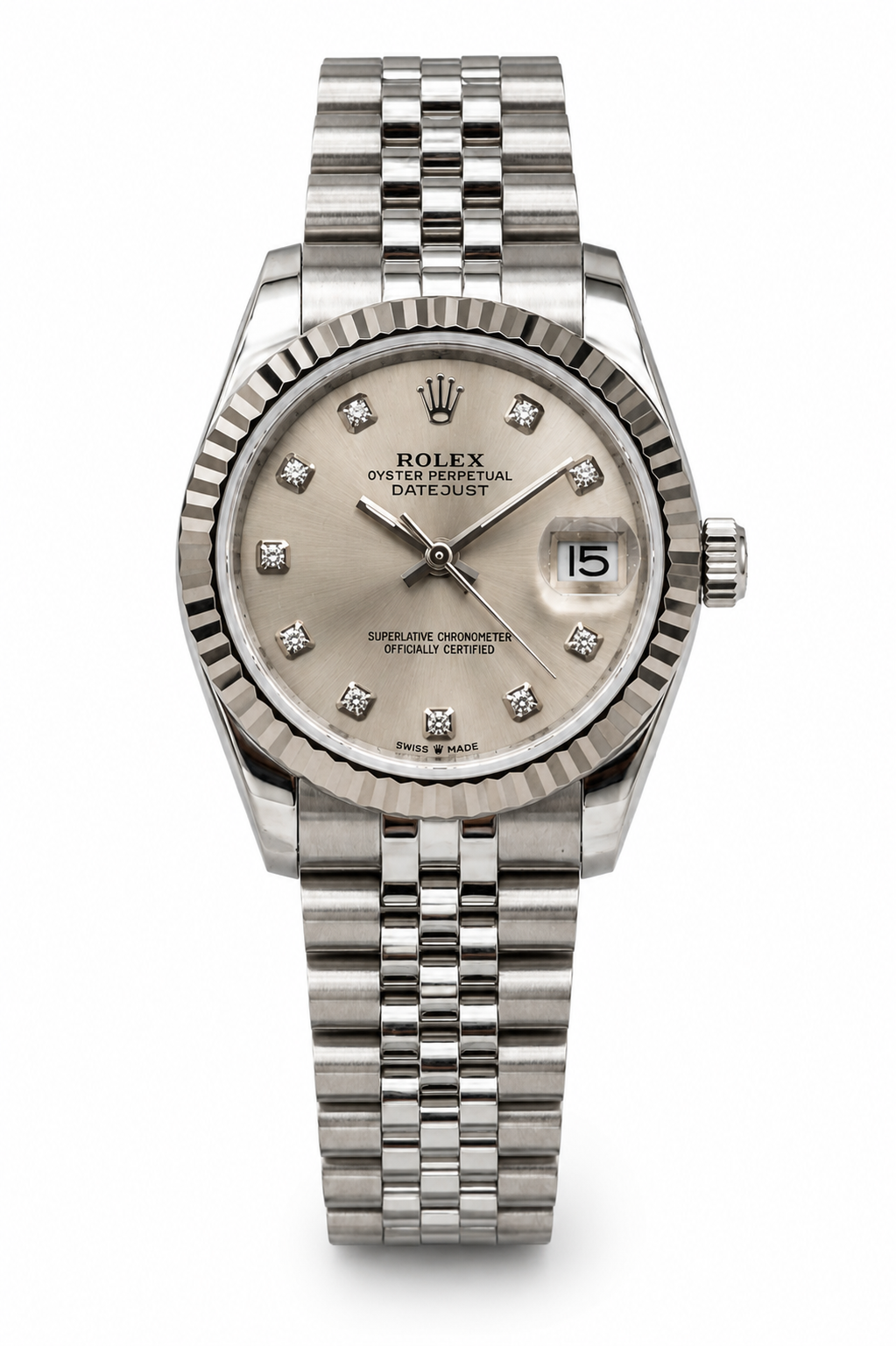 Rolex Datejust Lady - Elegant Silver Dial with Diamond Markers Rolex-w.10
