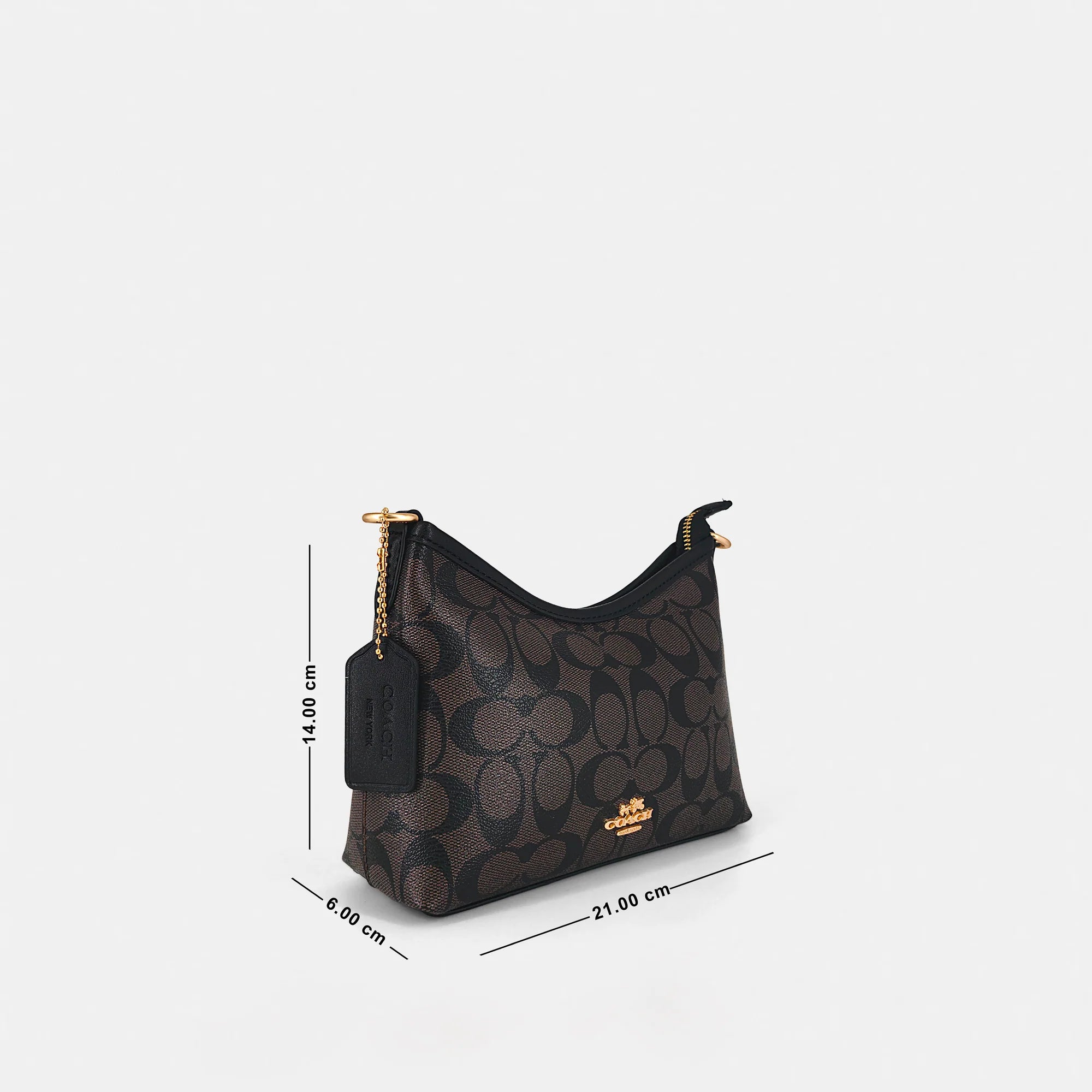 COACH Mini Signature Hobo Bag - Brown &Black #20