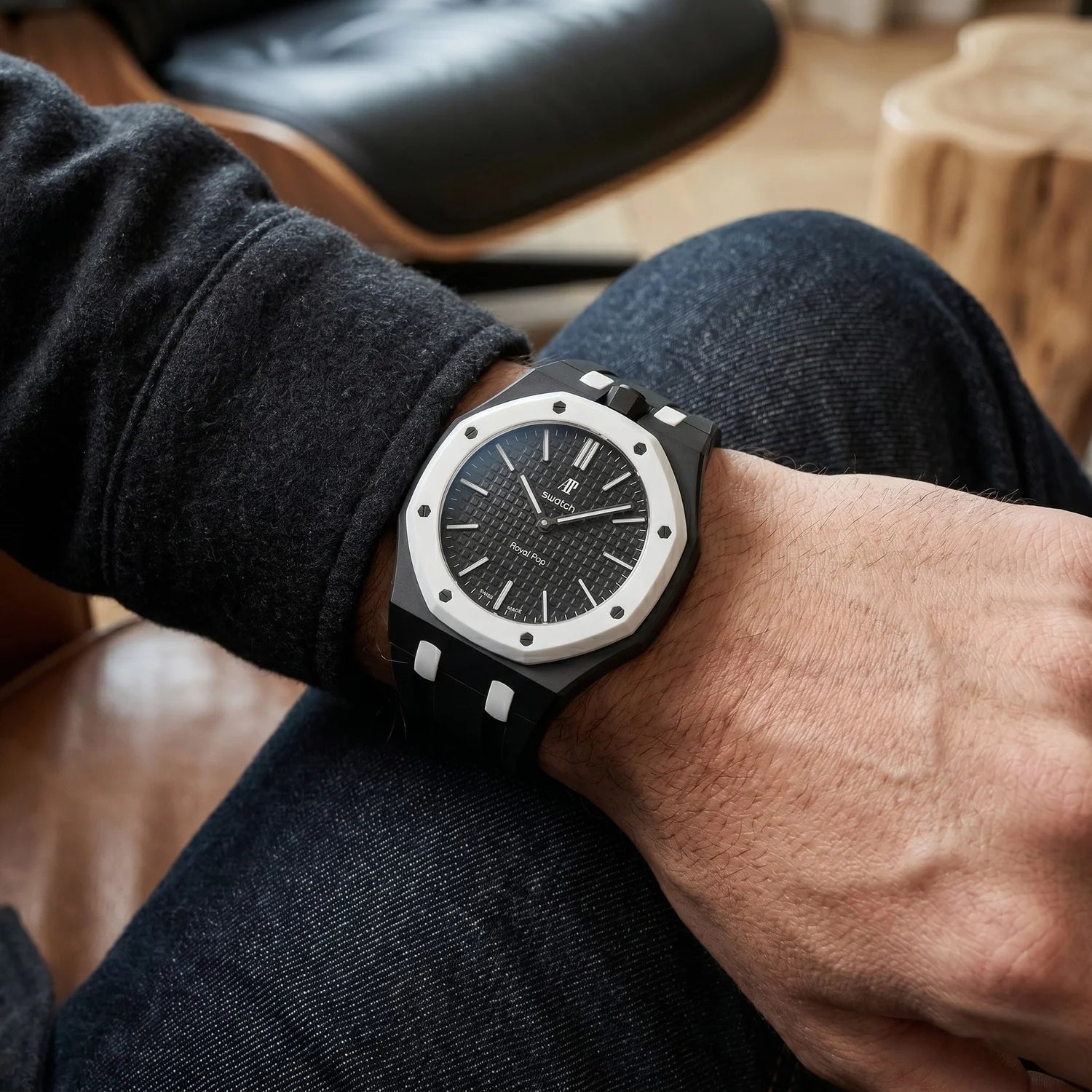 Ocho Negro Swatch x AP Royal Pop Automatic Watch & Strap