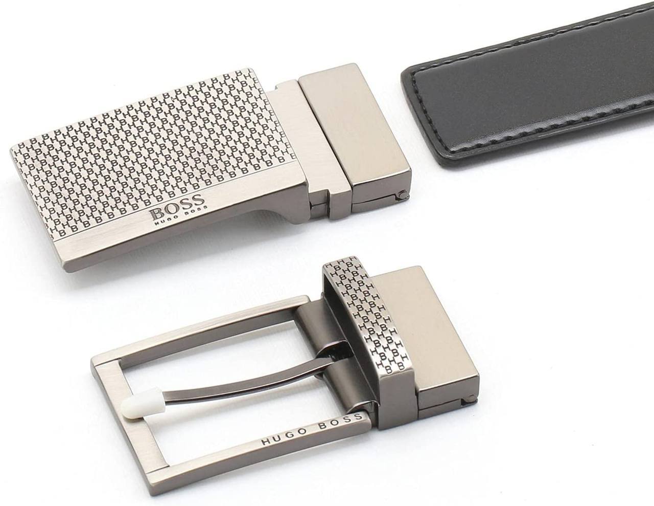 Hugo Boss Men’s Leather Belt  Set | 2-Interchangeable Buckles #1
