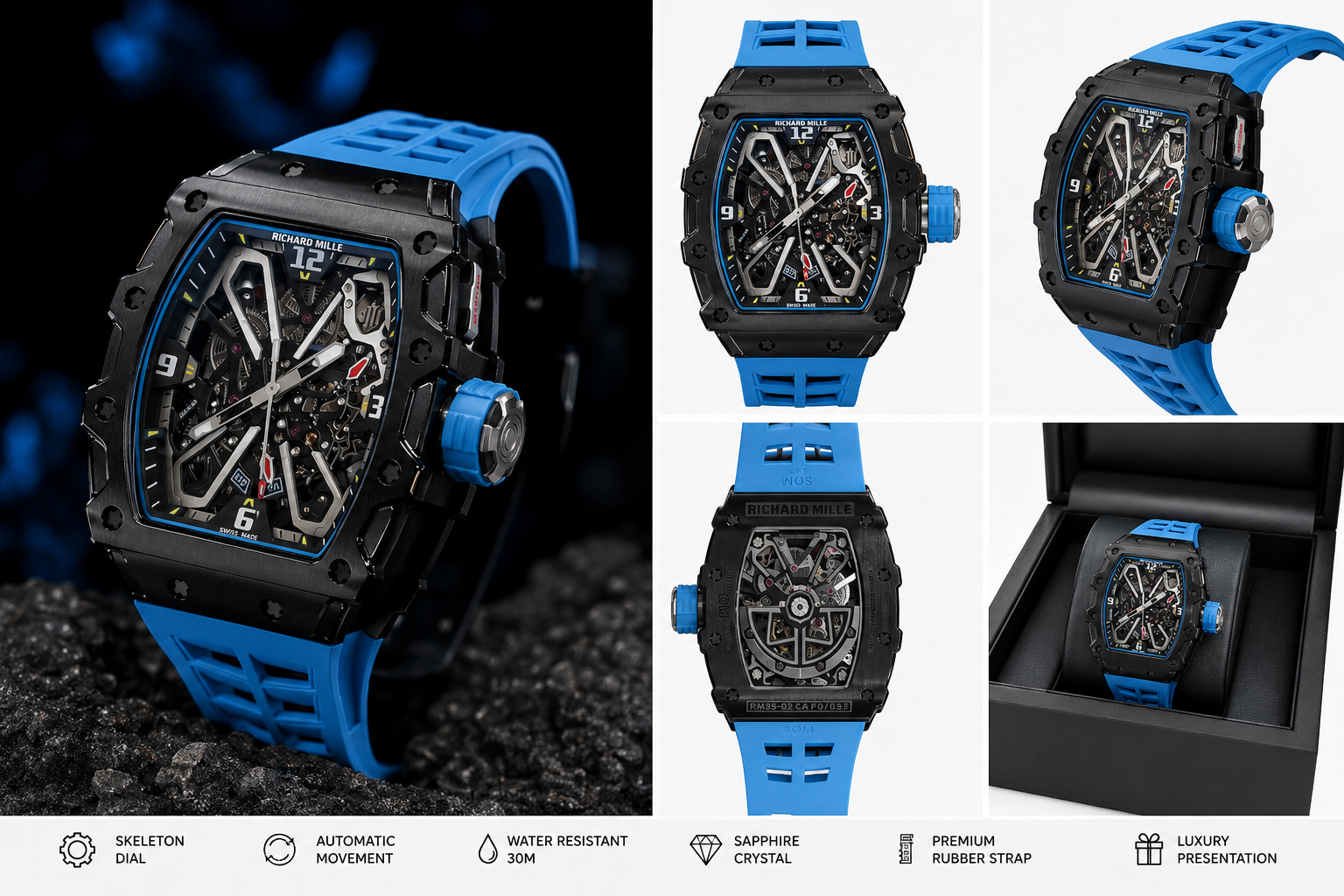 Richard Mille Stealth Black & Blue Edition
