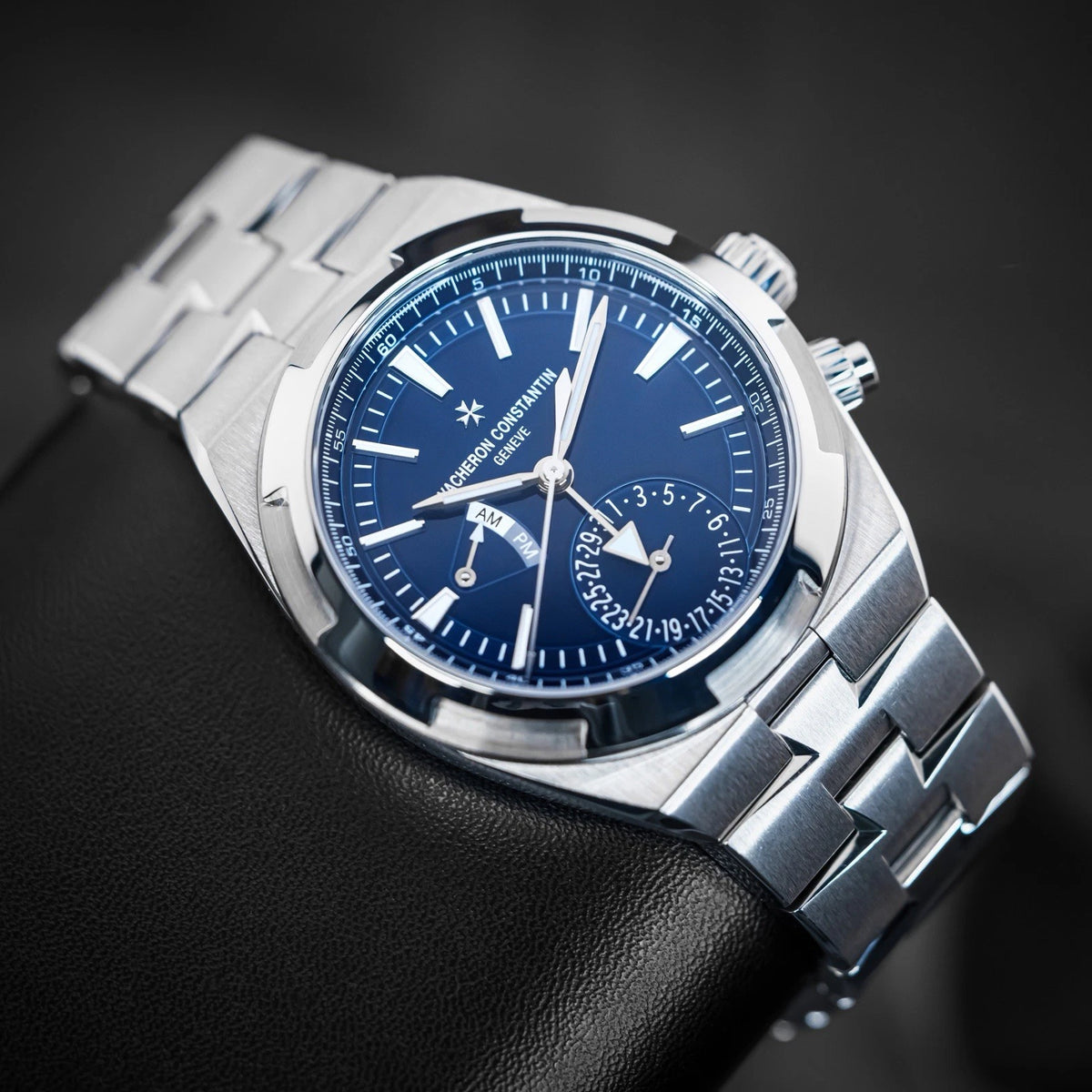 Vacheron Constantin Overseas Dual Time Automatic Watch – Blue Dial, Stainless Steel Case and Bracelet