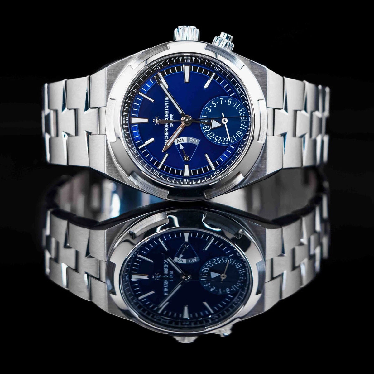 Vacheron Constantin Overseas Dual Time Automatic Watch – Blue Dial, Stainless Steel Case and Bracelet