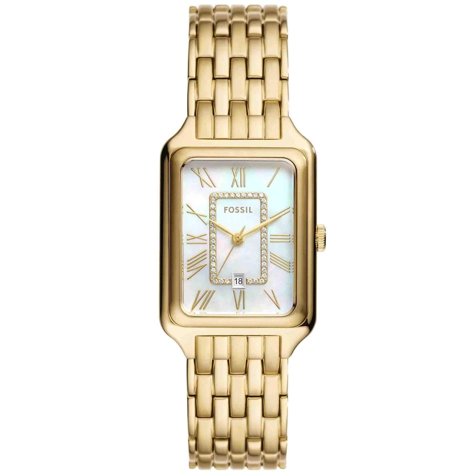 Fossil Raquel ES5304 – Gold-Tone Stainless Steel Watch with Mother-of-Pearl Dial