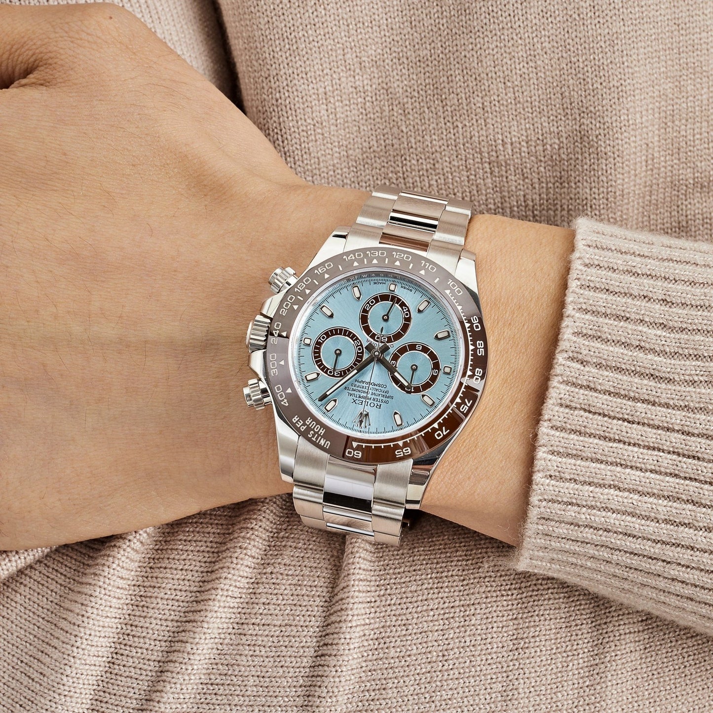 Rolex Cosmograph Daytona Watch For Men - Ice Blue Dial