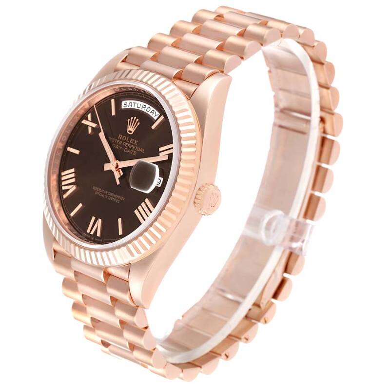 Rolex Day-Date Watch For Men - Brown Dial