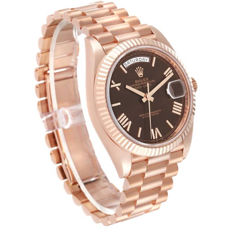 Rolex Day-Date Watch For Men - Brown Dial
